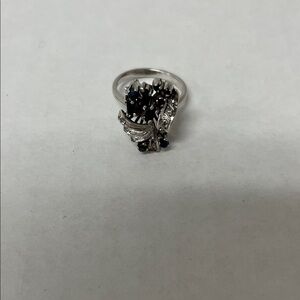 Elegant Silver 925 and blue navy zirconia Women's Ring